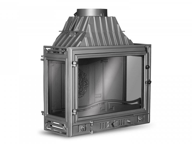 Каминная топка KawMet W3PLB-16.7 кВт три стекла